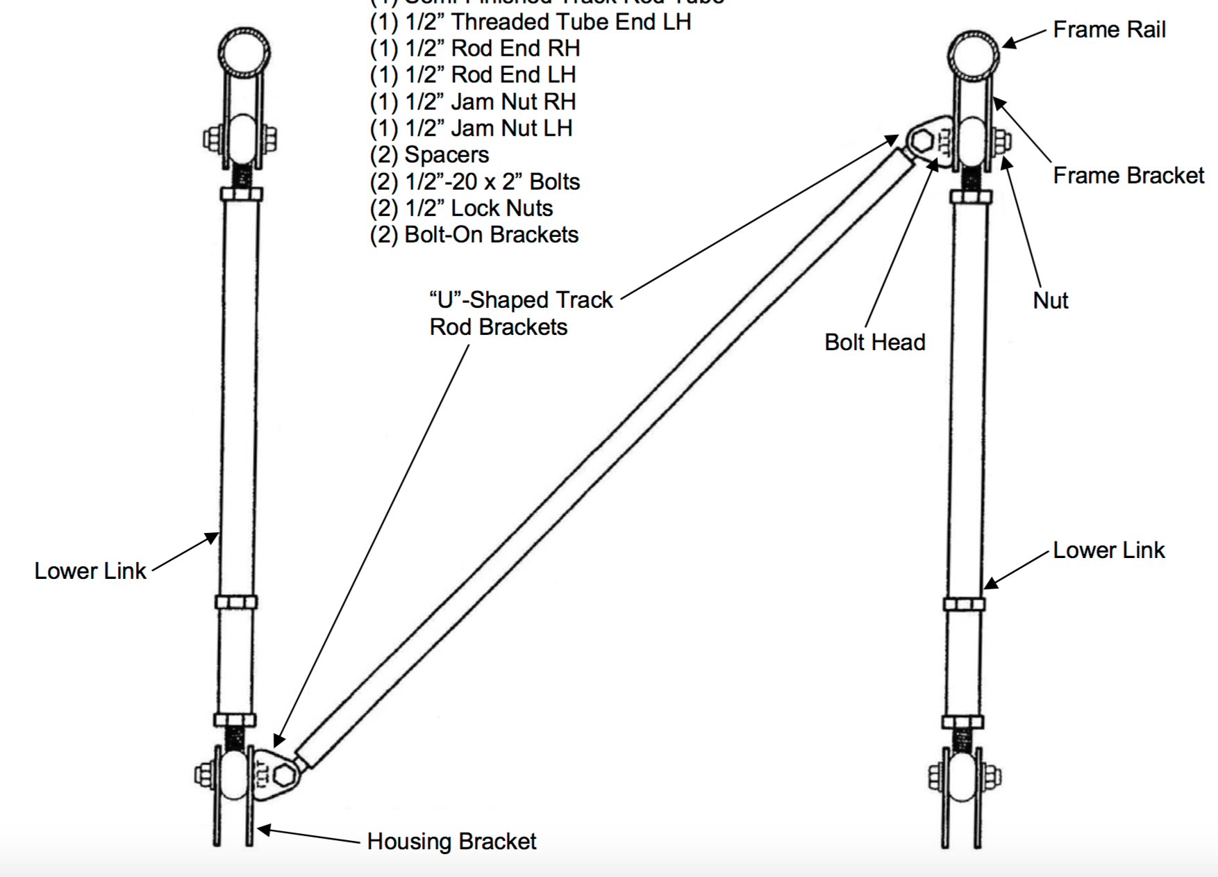 64605 Installation Instructions for 4Link Track Rod Kit